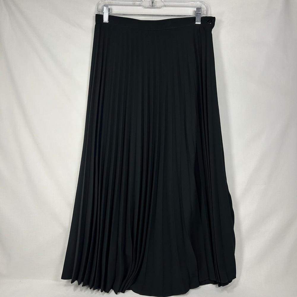Vintage J.G. Hook Black Pleated Midi Skirt – Made in USA Knife Pleat Skirt (14)